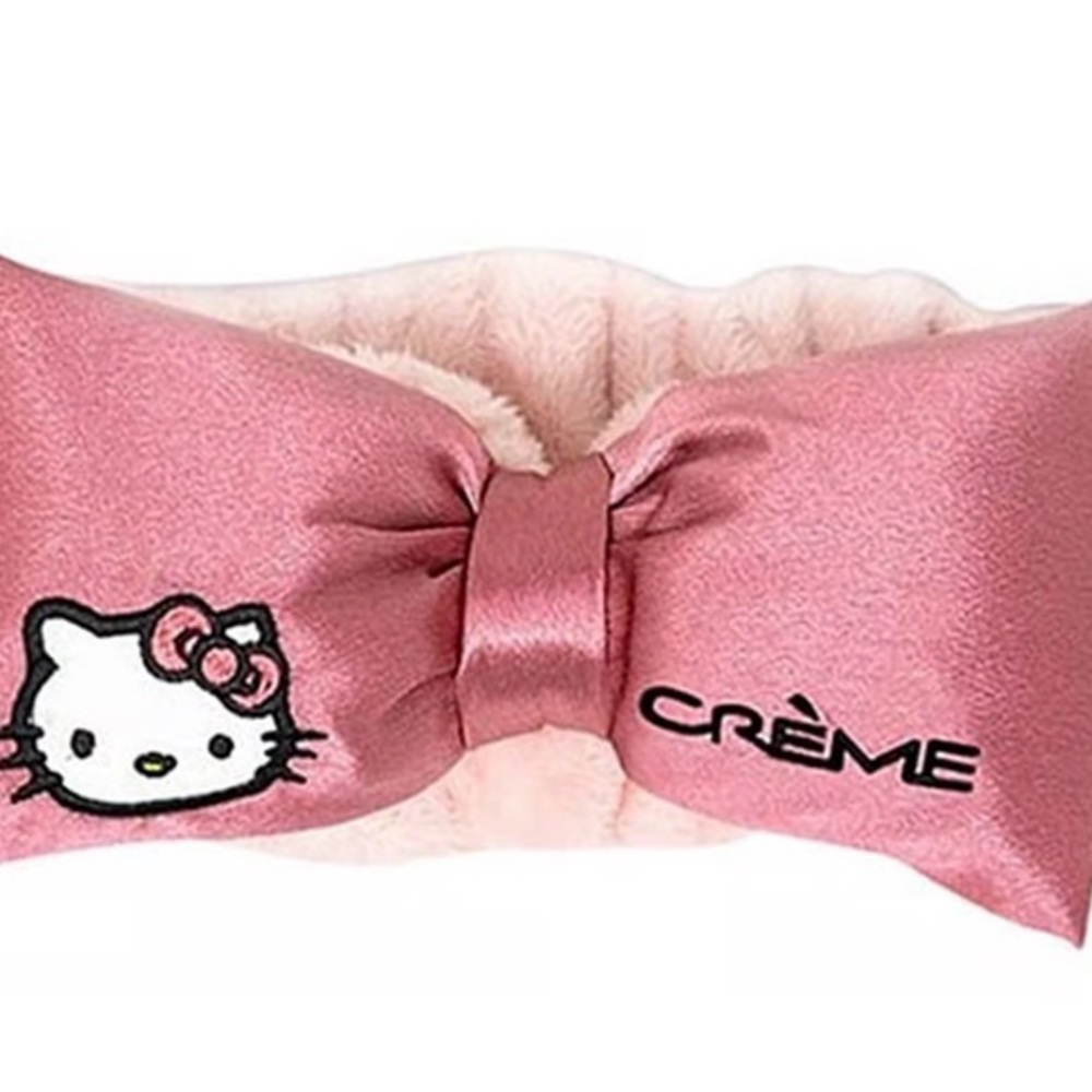 Crème Pink Bow Hairband with Character Design